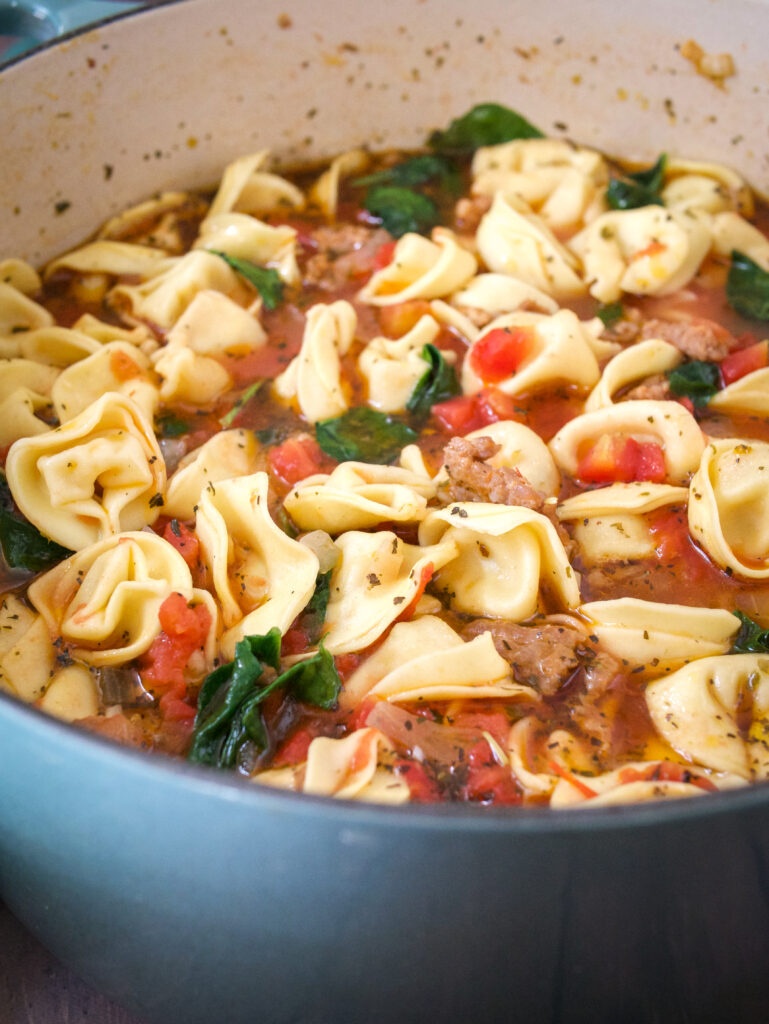 Sausage and Tortellini Spinach Soup – Recipes By Val